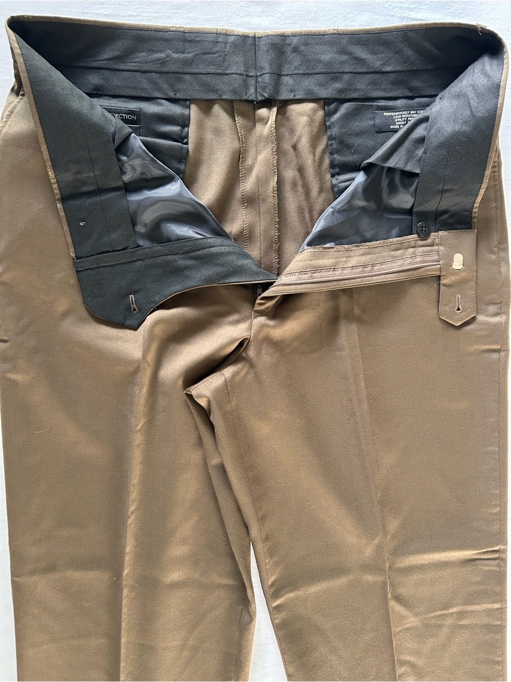 Jos A Bank Executive Brown Dress Pants 36x32 Flat Front Classic - Picture 5 of 9